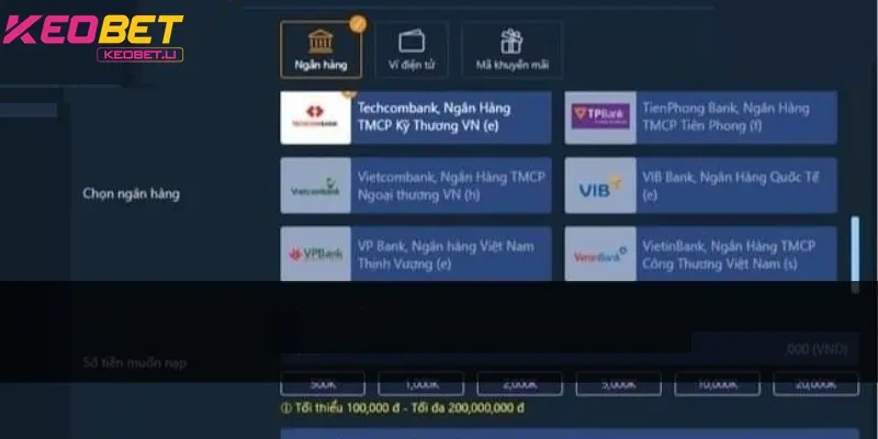  วิธีการฝากเงิน KEOBET ยอดนิยม